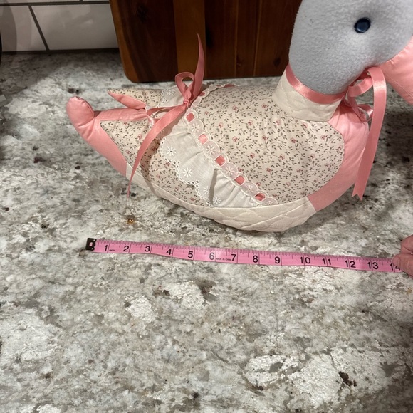 Vintage Farmhouse Quilted Mallard Duck Door Stopper Weighted Bottom - Picture 8 of 9